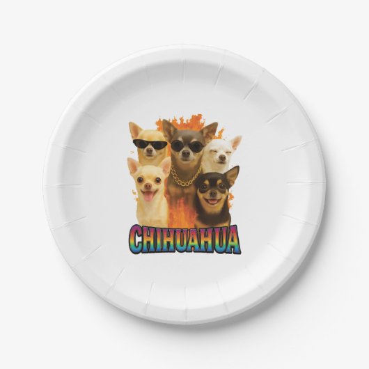 Assiettes En Carton Copie Chihuahua (Devant)