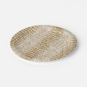 Assiettes En Carton Copie d'alligator de parties scintillantes d'or (Angle)