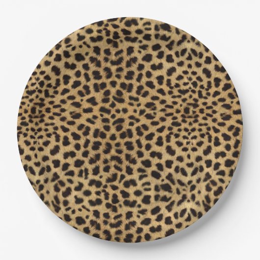 Assiettes En Carton Copie de guépard (Devant)