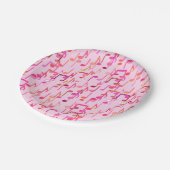 Assiettes En Carton Copie de notes musicales - rose, multi (Angle)