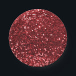 Assiettes En Carton Copie rouge rouge d'étincelle de parties<br><div class="desc">Pour vos parties d'été,  appréciez la copie fabuleuse de parties scintillantes du faux du mouvement d'étincelle de ces plaques à papier abordables. Tout le style sans des plats à nettoyer ensuite !</div>