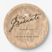 Assiettes En Carton Copper Foil Graduate Script élégant Par Graduation (Devant)