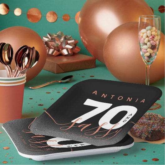 Assiettes En Carton Copper Girly 70 et Sassy (Multi)