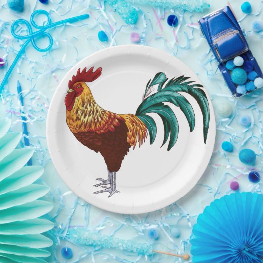 ASSIETTES EN CARTON COQ (Fête)