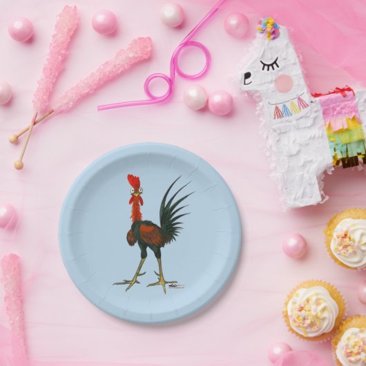 Assiettes En Carton Coq fou (Fête)