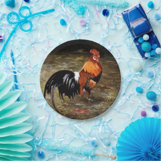 Assiettes En Carton Coq/Gaulois/Rooster (Fête)
