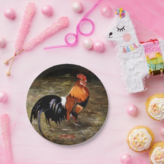 Assiettes En Carton Coq/Gaulois/Rooster (Fête)