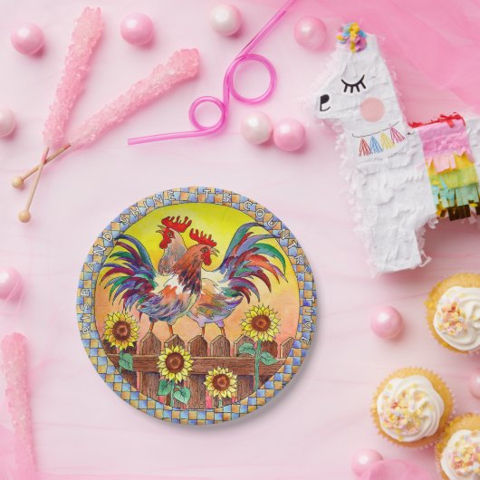Assiettes En Carton COQS par SHARON SHARPE (Fête)