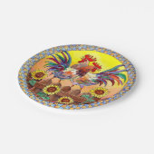 Assiettes En Carton COQS par SHARON SHARPE (Angle)