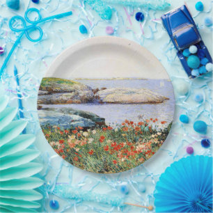 Assiettes En Carton Coquelicots, îles de Shoals,