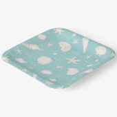 Assiettes En Carton Coques Starfish Sun Fun Texte ivoire ID918 (Angulaire)