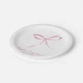 Assiettes En Carton Coquette à mâchoire rose pâle personnalisée (Angle)