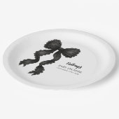 Assiettes En Carton Coquette Baby shower noir (Angle)