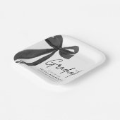 Assiettes En Carton Coquette Black Bow moderne Graduate Graduate (Angulaire)