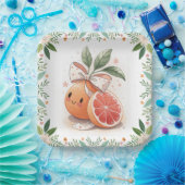 Assiettes En Carton Coquette de pamplemousse de petite cutie (Fête)