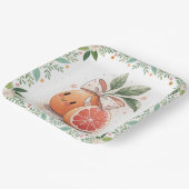 Assiettes En Carton Coquette de pamplemousse de petite cutie (Angulaire)