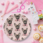Assiettes En Carton Coquette Frenchie (Fête)