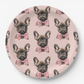 Assiettes En Carton Coquette Frenchie (Devant)
