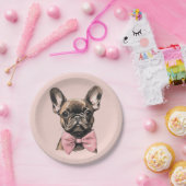 Assiettes En Carton Coquette Frenchie (Fête)