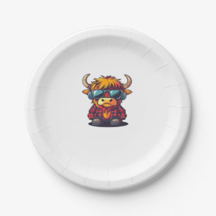 Assiettes En Carton Coquette Highland Cow Bubblegum Tshirt Design, Hol