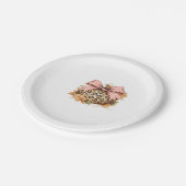 Assiettes En Carton Coquette Leopard Citrouille avec cou rose - Glam F (Angle)
