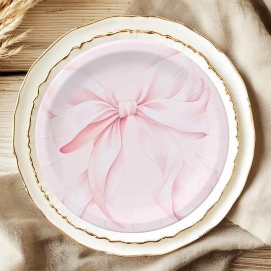 Assiettes En Carton Coquette Pink Bow Paper Napkin