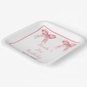 Assiettes En Carton Coquette rose Bow fête d'anniversaire (Angulaire)