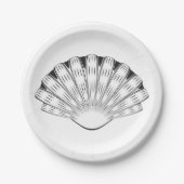 Assiettes En Carton Coquillage décoratif (Devant)
