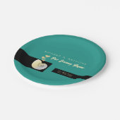 Assiettes En Carton Coquillage et Coeurs, Mariage plage (Angle)