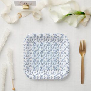 Assiettes En Carton Coquillages et Cloches de Mariage Enterrement de V