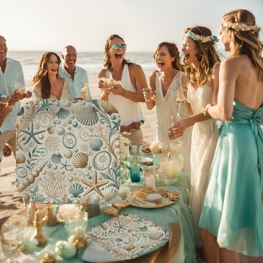 Assiettes En Carton Coquilles de papier 7 pouces de la Pearl Coast Ele