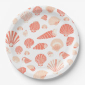 Assiettes En Carton Coquilles | Plage de l'océan (Devant)