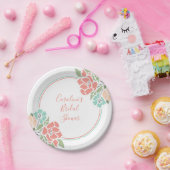 Assiettes En Carton Corail et Fête des mariées Turquoise (Fête)