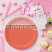 Assiettes En Carton Corail rose et rose (Fête)