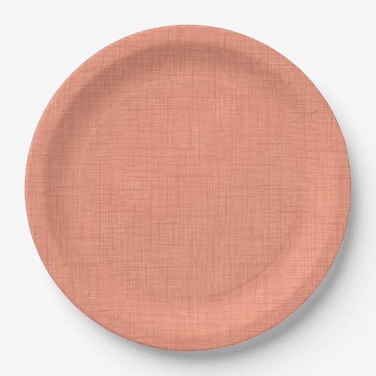 Assiettes En Carton Corail texturé "corail apaisant". populaire solide (Devant)