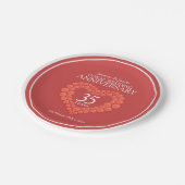 Assiettes En Carton Coral 35e anniversaire mariage plaque de papier co (Angle)