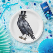 Assiettes En Carton Corbeau (Fête)
