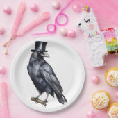 Assiettes En Carton Corbeau (Fête)