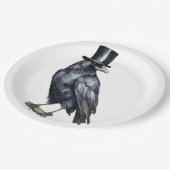 Assiettes En Carton Corbeau (Angle)