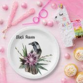 Assiettes En Carton Corbeau noir (Fête)