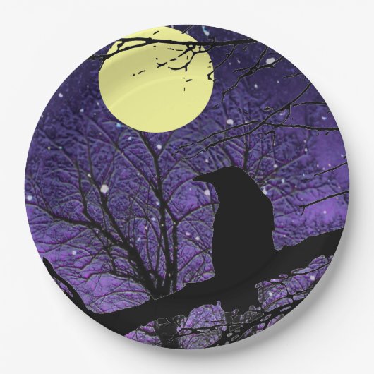 Assiettes En Carton Corbeau par Alexandra Cook aka Linandara (Devant)