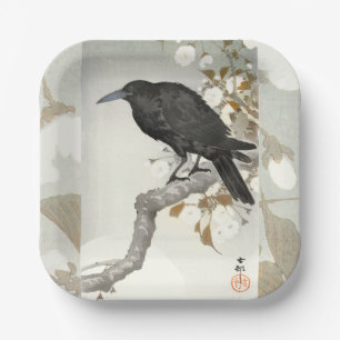 Assiettes En Carton Corbeau Raven Koson Oiseau japonais