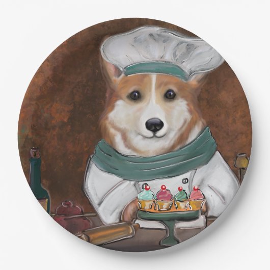 Assiettes En Carton Corgi (Devant)