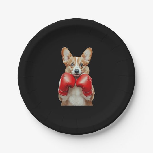 Assiettes En Carton Corgi (Devant)