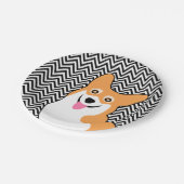 Assiettes En Carton Corgi Chevron chic (Angle)