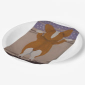 Assiettes En Carton Corgi looking out window (Angle)