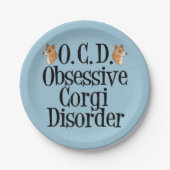 Assiettes En Carton Corgi observé (Devant)