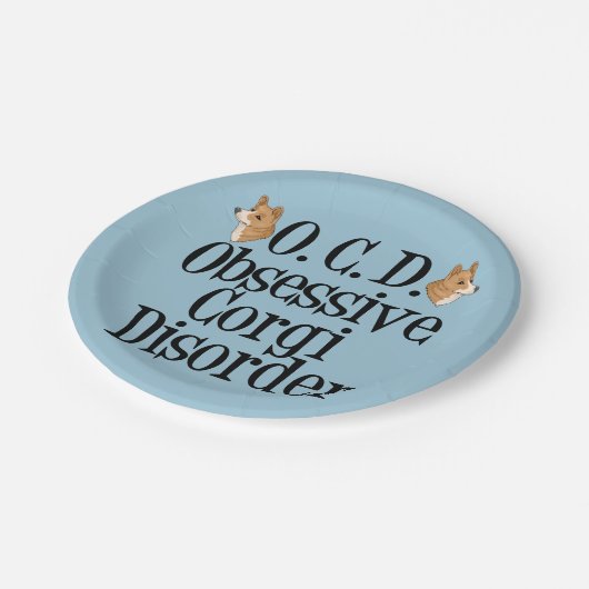 Assiettes En Carton Corgi observé (Angle)