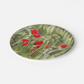 Assiettes En Carton Corn Poppies (Angle)