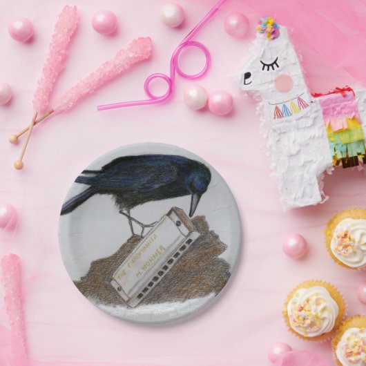 Assiettes En Carton Corneille et Harmonica (Fête)